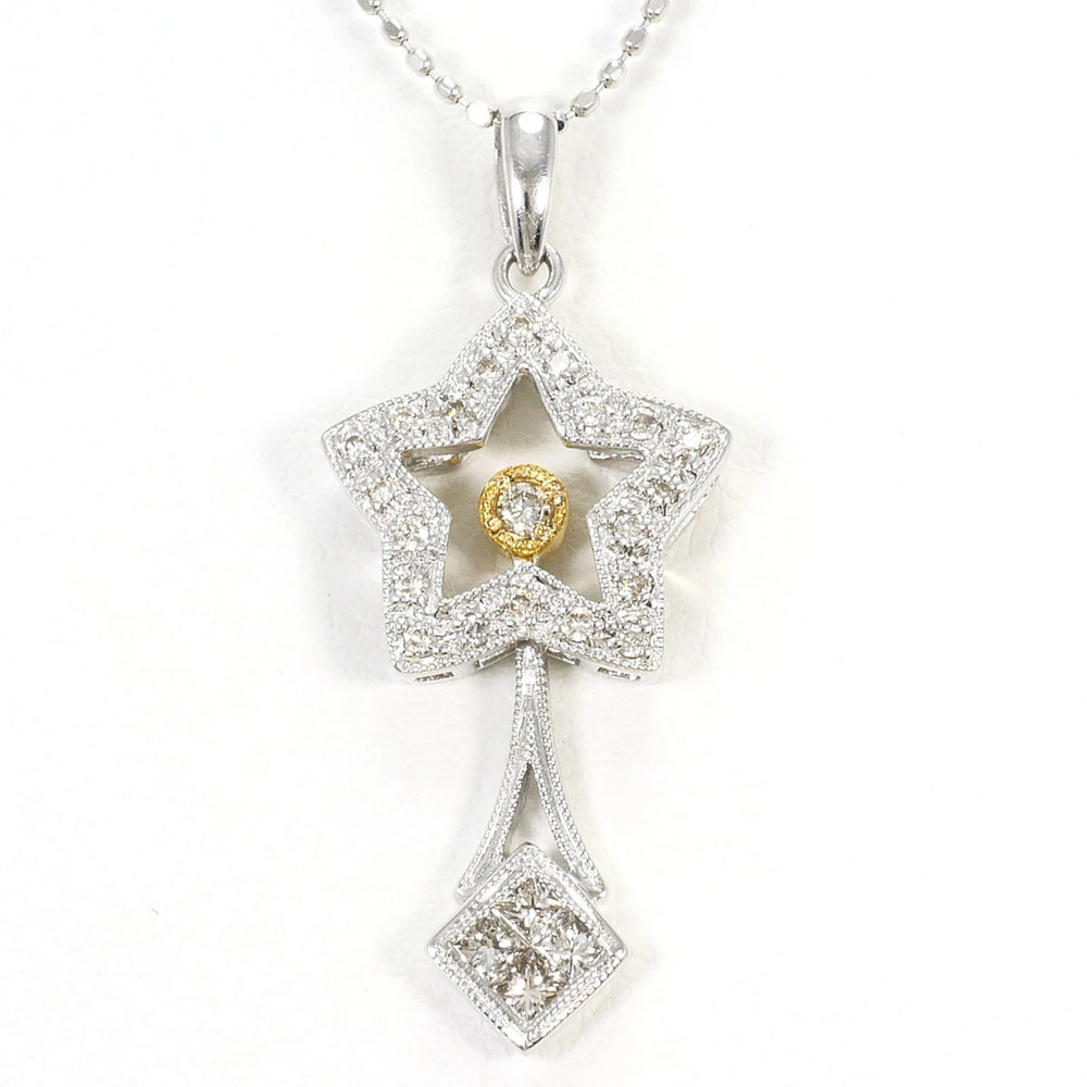 VINTAGE 18k Gold Diamond Necklace